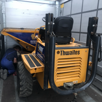 Thwaites 3 Ton dumper heading for Eastern Europe